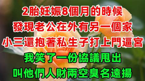 2胎妊娠8個月的時候，發現老公在外有另一個家，小三還抱著私生子打上門逼宮，我笑了一份協議甩出，叫他們人財兩空臭名遠揚 蝴蝶家庭說 落日溫情 淺讀人生 幸福人生 為人處世 情感故事