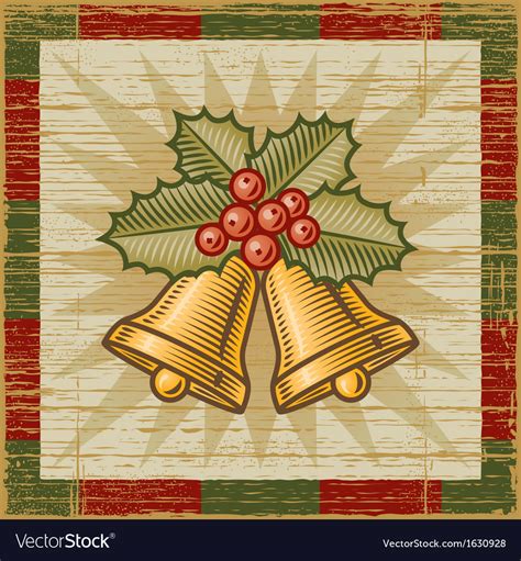 Retro christmas bells Royalty Free Vector Image