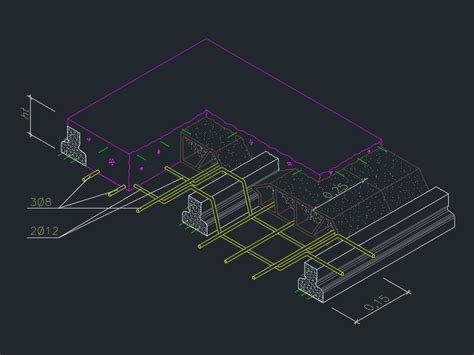 Detalle De Vigueta Y Bovedilla En Autocad Cad Kb Bibliocad