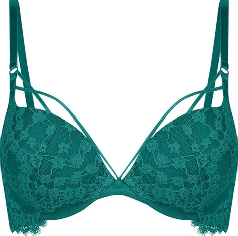Hunkemöller Dames Lingerie Voorgevormde maximizer beugel bh Daisy Groen maat D bol