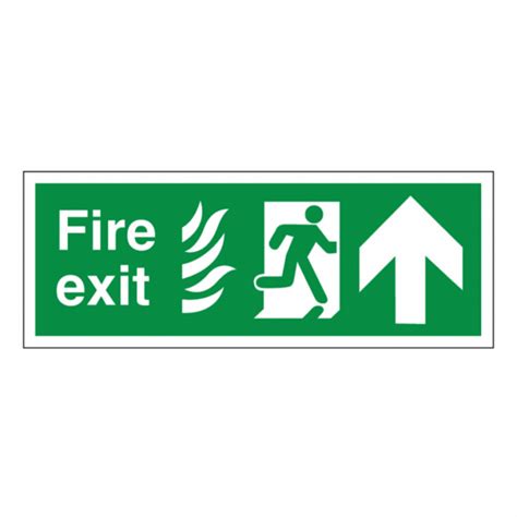 Fire Exit Running Man Arrow Up Safety Signs Premises And Cleaning From