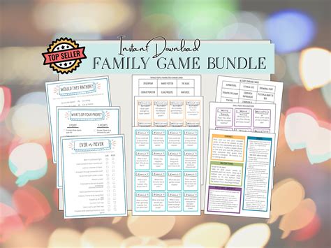 Family Games Game Night Bundle Family Game Night Conversation Starters ...