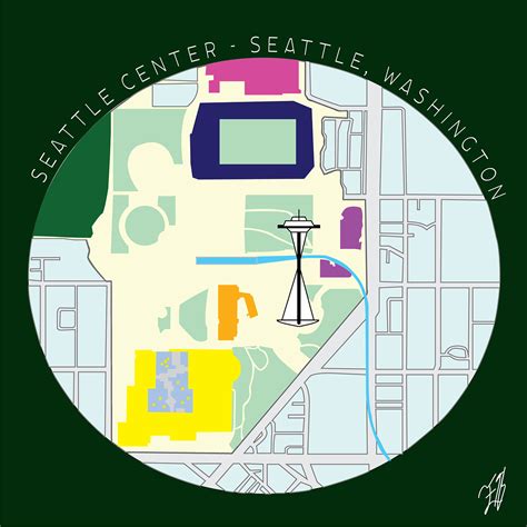 Seattle Center Map Illustration :: Behance