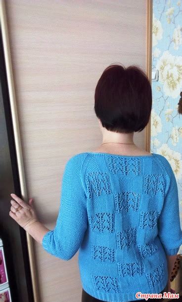 . Пуловер спицами из хлопка - Вязание - Страна Мам