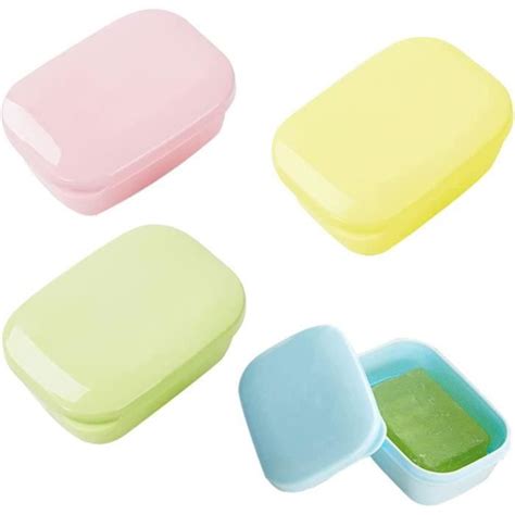 Boite a Savon Voyage Etanche 4Pcs Porte Savon Plastique Boîte à Savon