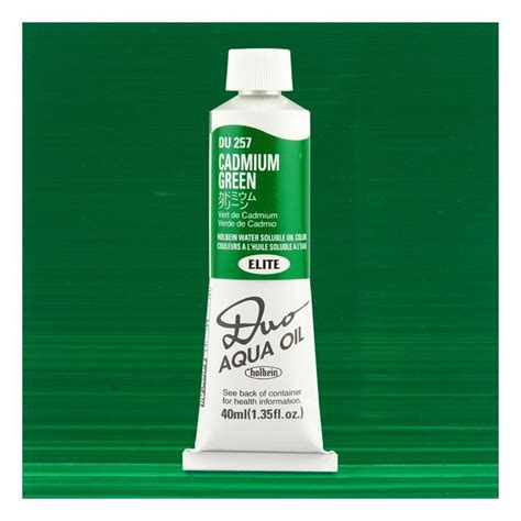 Duo Aqua Water Soluble Oil Cadmium Green Ml Elite Color