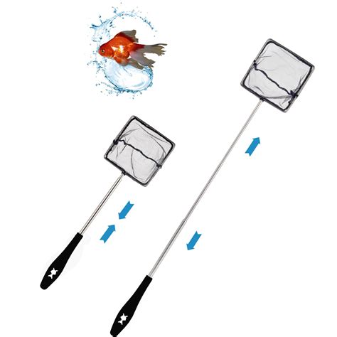 Small Pond Fishing Net with Telescopic Handle - Stainless Steel ...