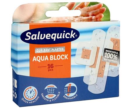 Прозрачные водостойкие пластыри - Salvequick Aqua Block: купить по ...