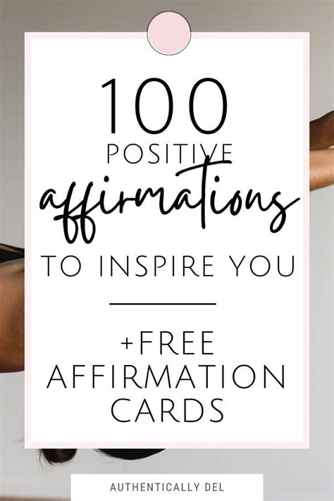 Free Printable Affirmation Cards 100 Affirmation Ideas Artofit