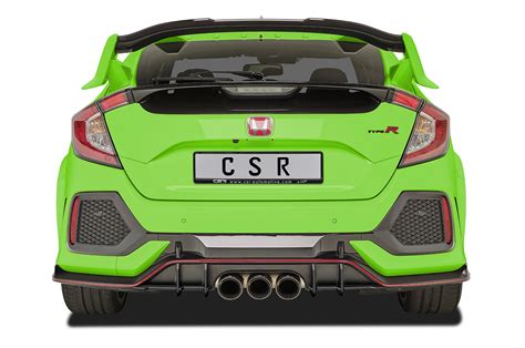 Honda Civic FK8 Type R 17 Накладка на задний бампер Racing c CSR logo