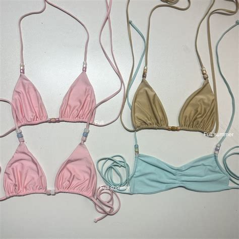 Custom Luxury Women Bikini Set Swimsuit Swimwear Beachwear Triangle