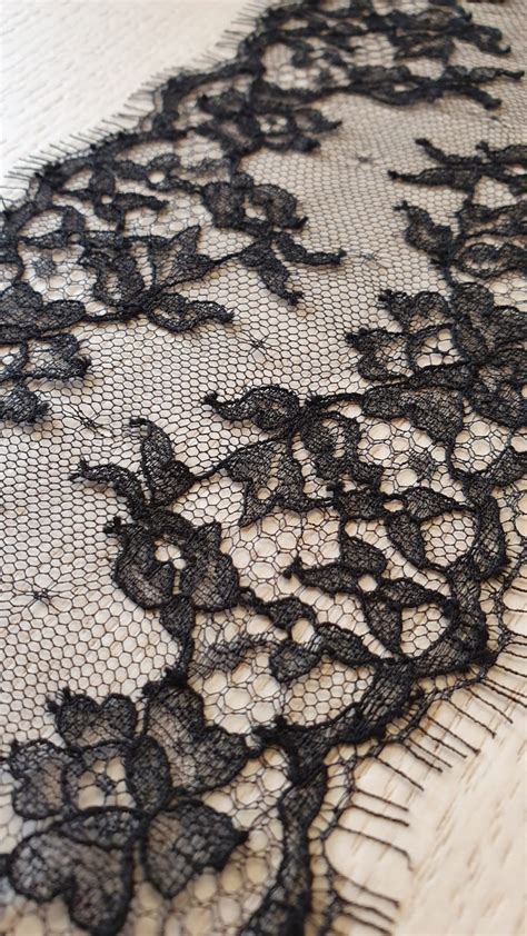 Black Chantilly Lace Trim By Jean Bracq By Jean Bracq Lace Trim