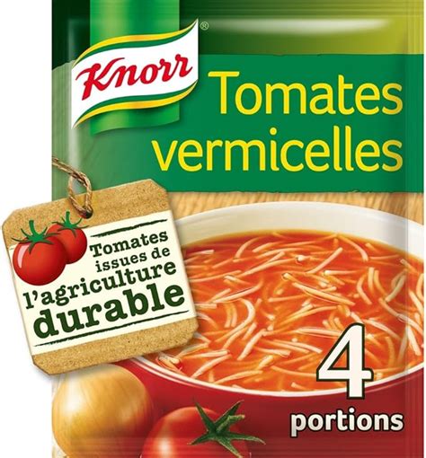 Knorr Soupe Tomates Aux Vermicelles Pour 4 Personnes 67 G Lot De 20