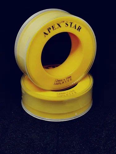 White Double Sided Apex Star PTFE Tapes Yellow Colour For Sealing