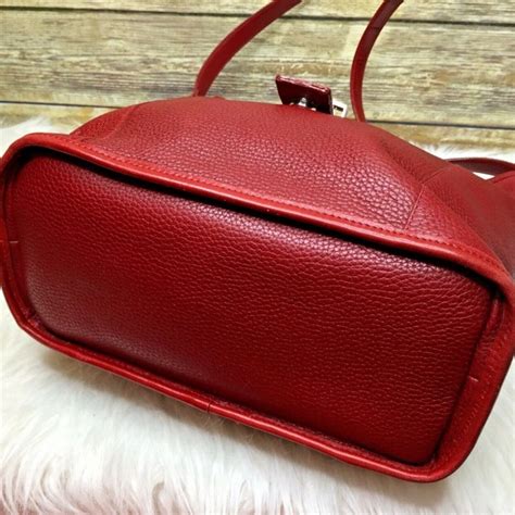 Brighton Bags Brighton Red Leather Croc Embossed Tote Hobo Bag