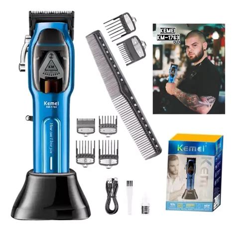 Cortadora De Pelo Profesional Kemei Km Azul Rpm Meses Sin