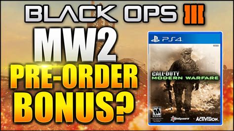 MW2 COMING TO PS4 XB1 AS A PRE ORDER BONUS PRE ORDER BONUS FOR