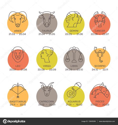 Zodiacal Symbols And Horoscope Signs — Stock Vector © Olhayerofieieva 138455284