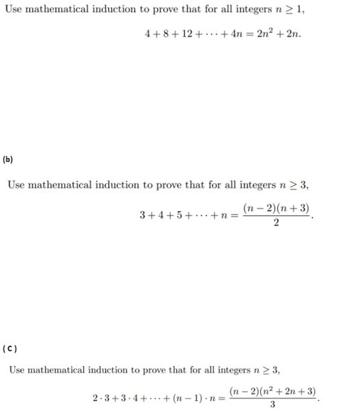 Solved Use Mathematical Induction To Prove That For All Chegg