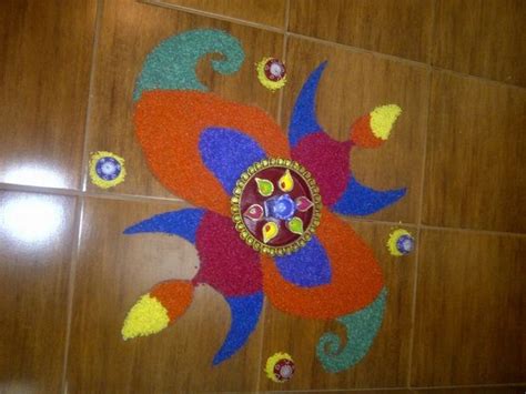 Diwali Rangoli Designs With Diya - Deepavali Rangoli (Kolam) Designs