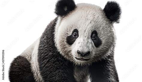 Giant panda isolated on white, , transparent background, PNG ...
