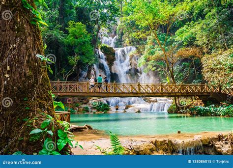 Kuang Si Waterfall In Laos Editorial Photo | CartoonDealer.com #150847609