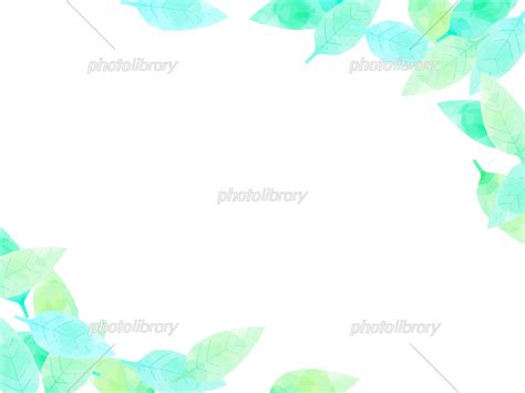 水彩風の緑の葉っぱのイラストフレーム イラスト素材 6718029 フォトライブラリー Photolibrary