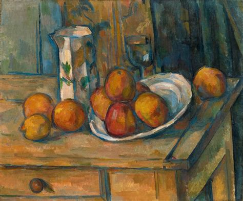 Still Life With Milk Jug And Fruit Paul C Zanne Artwork On Useum