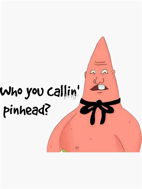 Spongebob Pinhead Larry Sticker For Sale By Png Redbubble