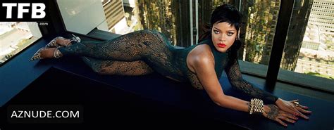 Rihanna Sexy Poses Braless And Shows Off Her Hot Curves In A Photoshoot For The Savage X Fenty