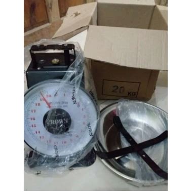 Jual Timbangan Duduk Jarum 20kg MERK CROWN Stainless Barang Kokoh