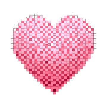 Pixel Art Pink Heart Illustration Pixel Hearts Heart Love PNG