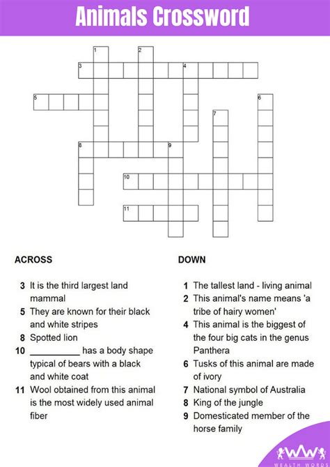Crossword Answers And Clues Aie 35 Listes De Easy Printable