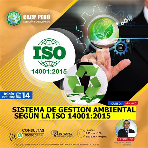 Cacp Per Curso Sistema De Gestion Ambiental Seg N La Iso