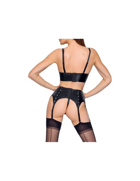 Ensemble VINYL SET RIVE Noir Lingerie Ensemble Sexy