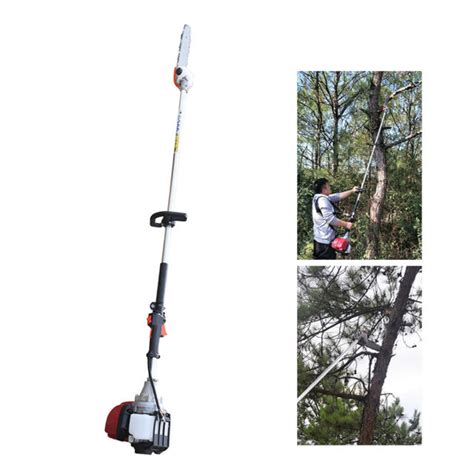 37cc 4 Stroke Gas Powered Pole Saw Tree Trimming Pruning Cutting Tools Ebay