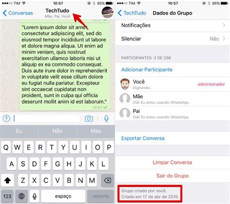 Como Descobrir A Data Da Cria O De Um Grupo No Whatsapp