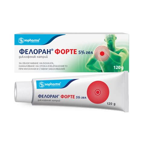 Фелоран Форте 5% гел 120 g • Цена | Аптека Прайм