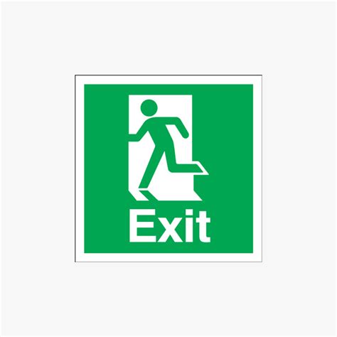 Exit Running Man Symbol 2 Plastic 150x150mm Signs Safety Sign Uk