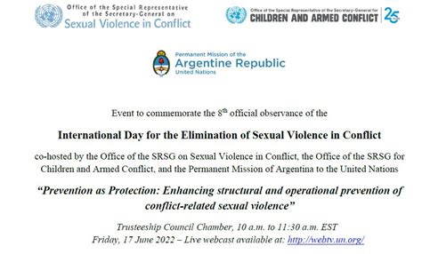 Un Team Of Experts On Rule Of Law And Sexual Violence In Conflict