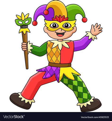 Medieval Court Jester Cartoon Clipart Vector Friendlystock