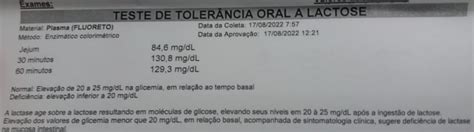 Teste Oral De Tolerancia A Lactose