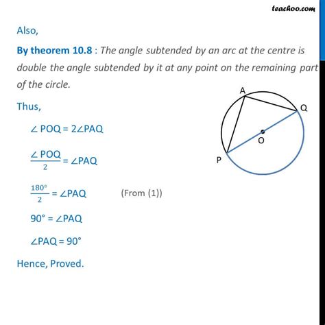 Angle in a semicircle is a right angle - Chapter 10 Circles Class 9