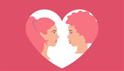 Same Sex Love Valentines Day Valentine Card Women In Love Same Sex Couple Vector Art
