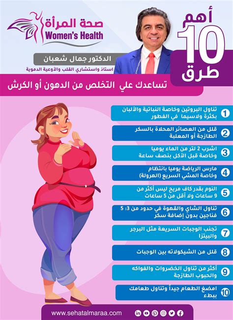 أهم 10 طرق تساعدك على التخلص من الدهون أو الكرش صحة المرأة