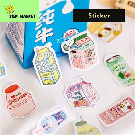 Jual Sticker Satuan Stiker Ecer Sticker Blue Stiker Biru Muda Aesthetic