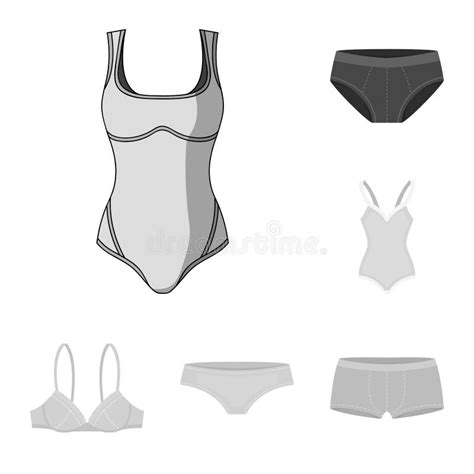 Vector Design Of Bikini And Fashion Symbol Set Of Bikini And Swimsuit
