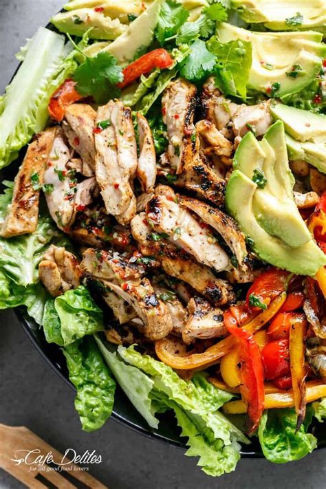 Grilled Chili Lime Chicken Fajita Salad Video Cafe Delites Best Salad Recipes Chili