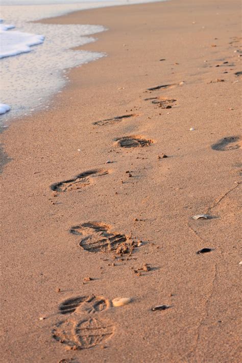 Kostenlose Foto Strand Meer Küste Wasser Sand Ufer Fußabdruck