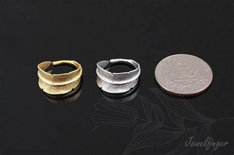 C1119-1pcs-Matt Gold Plated-Leaf Ring Simple Ring-layering | Etsy